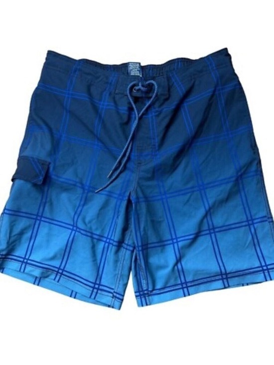 George Other - George Ombre Blue Box Pattern Swim Shorts
